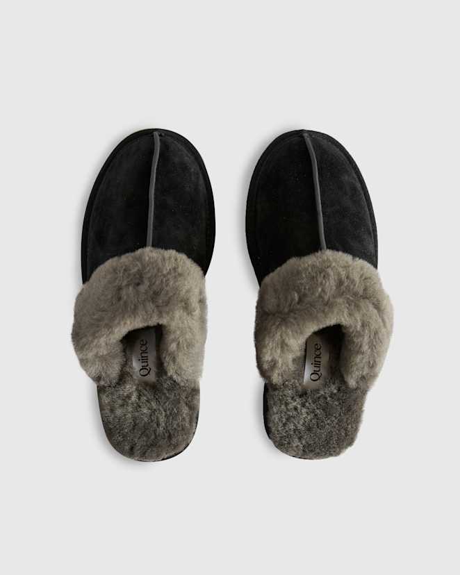 Black Australian Shearling Scuff Slipper