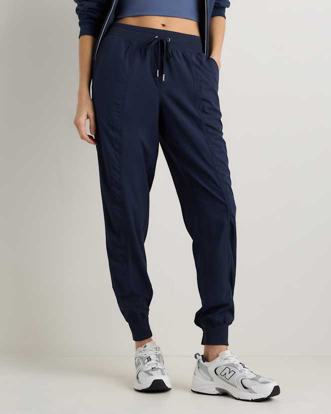 Deep Navy Performance Tech Mid-Rise Joggers