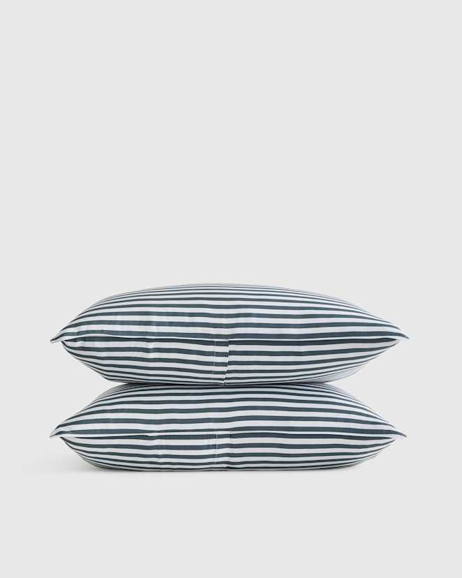 Tailored Stripe Nightfall Bamboo Sham Set
