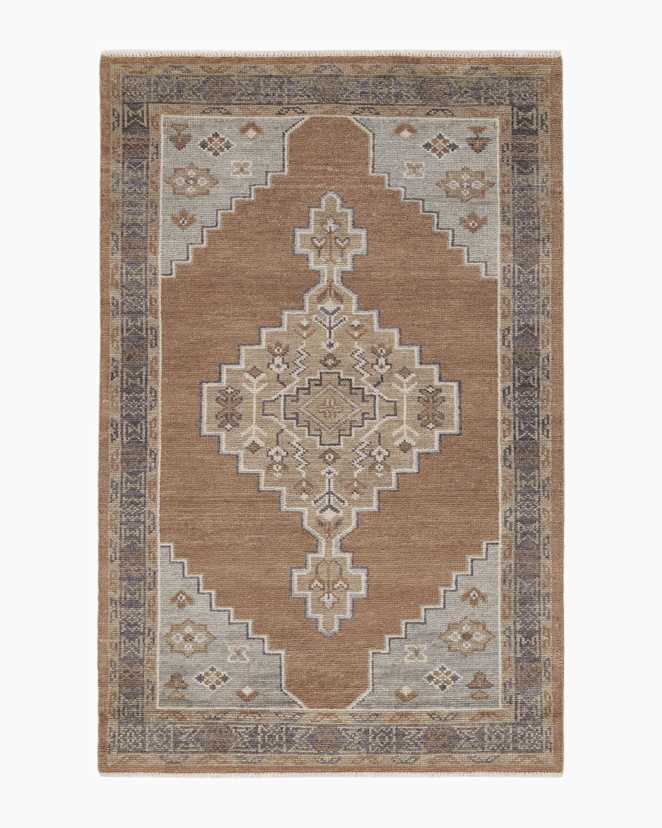 Cognac Chloe Hand-Knotted Wool Rug