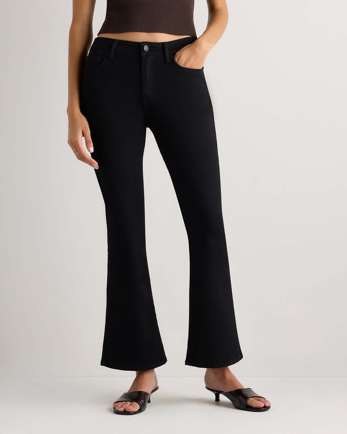 Black Luna Stretch Flare Jeans