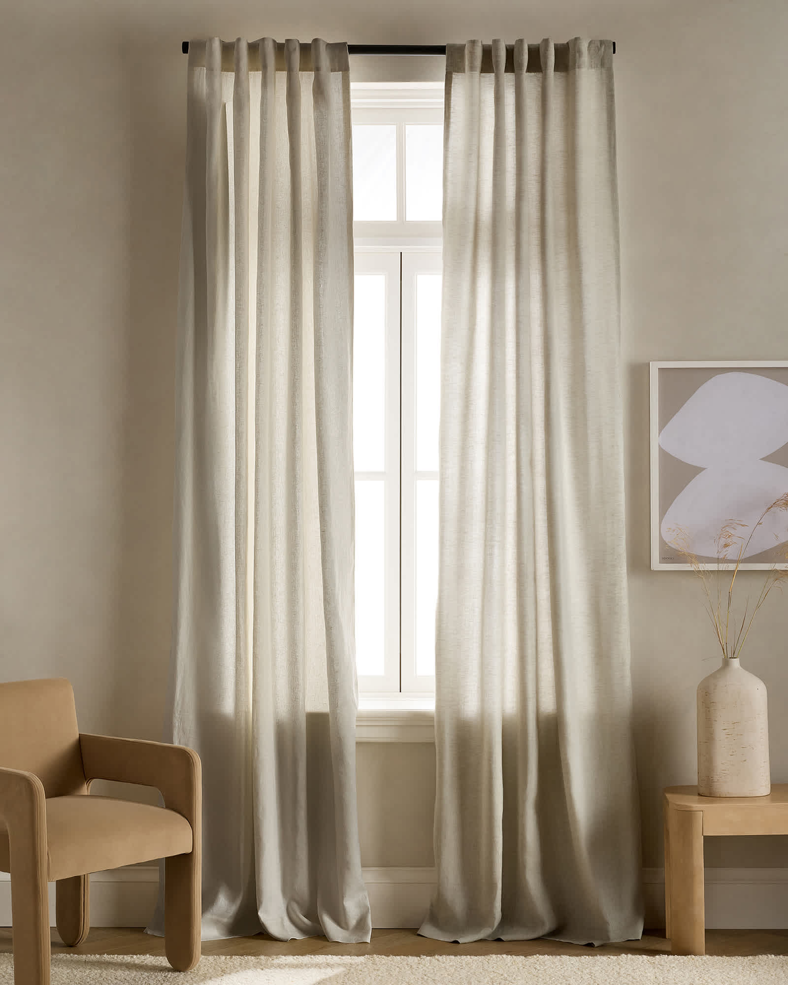sage European Linen Curtain