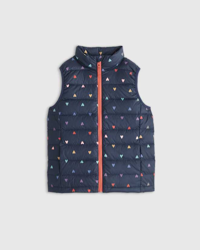 Rainbow Hearts Lightweight Down Puffer Vest