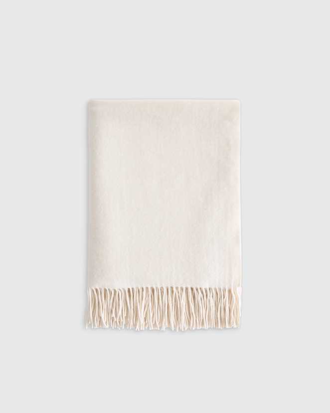 Ivory Mongolian Cashmere Throw