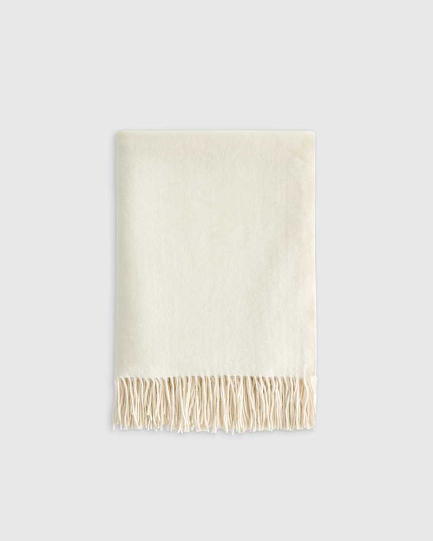Ivory Mongolian Cashmere Throw