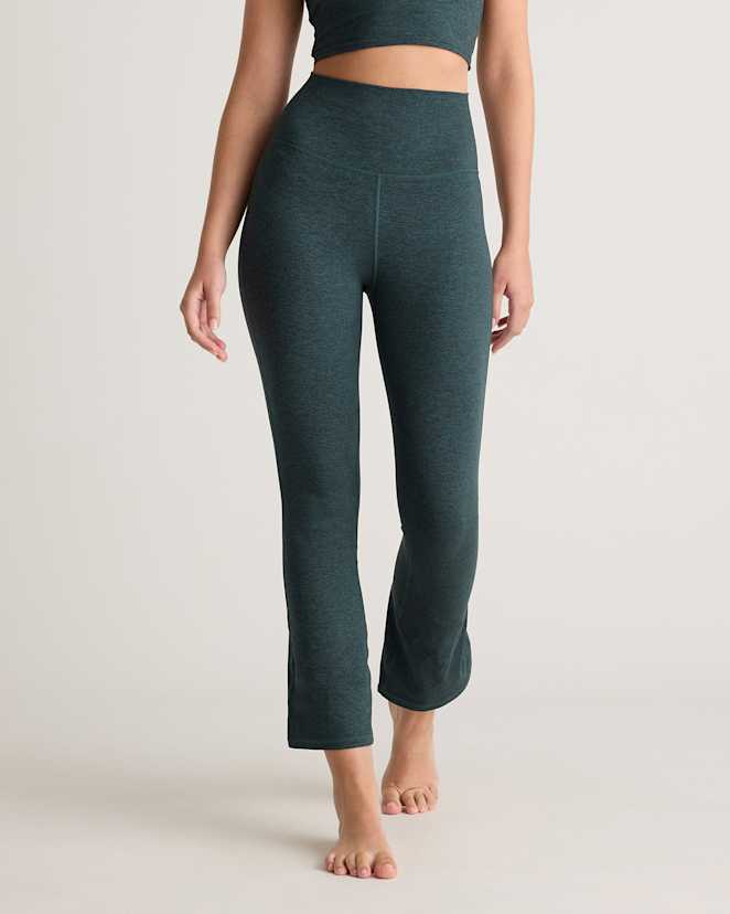 Heather Green Ultra-Soft Cropped Bootcut Pants
