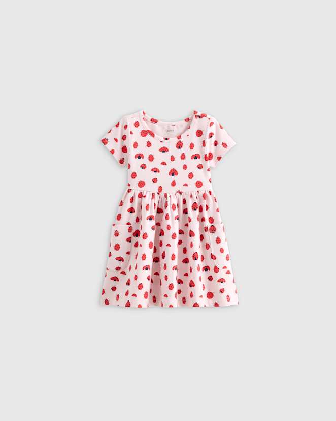 Ladybug Organic Cotton Fit and Flare Pocket Dress