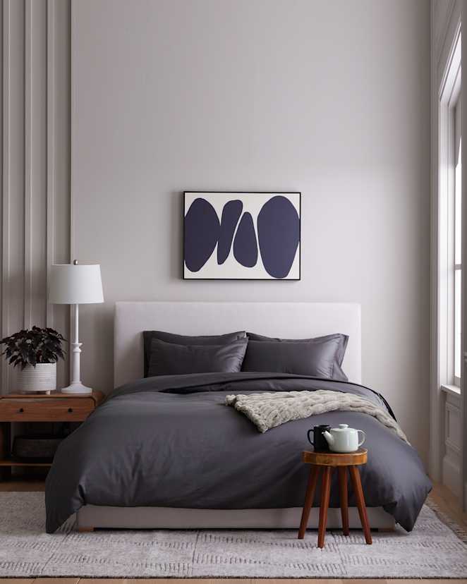 Graphite Luxury Organic Sateen Duvet Cover Set