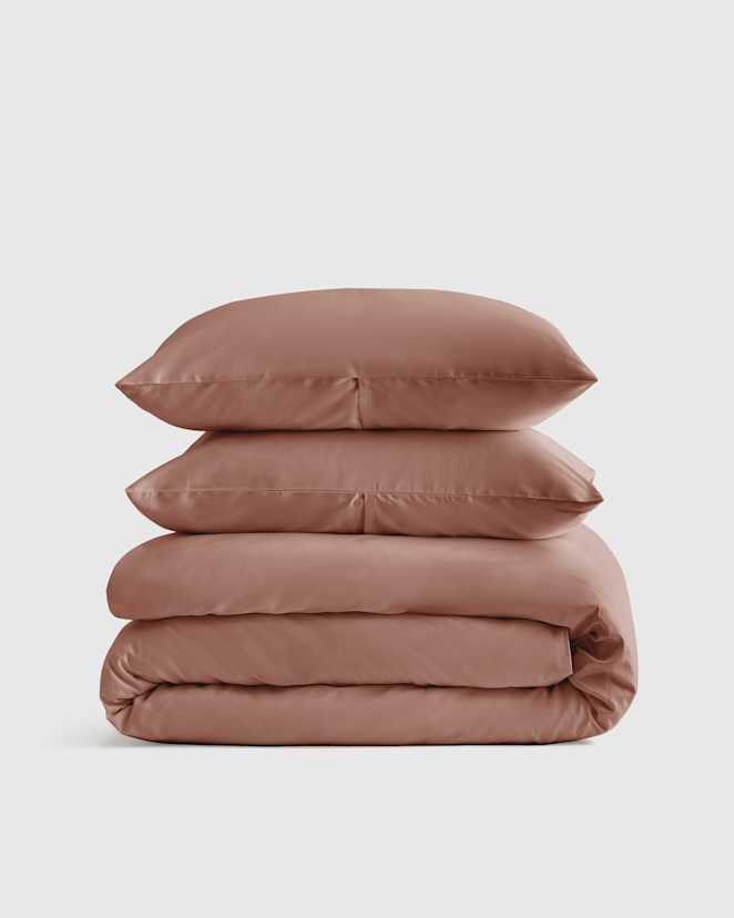 Clay Luxury Organic Sateen Duvet Cover Set