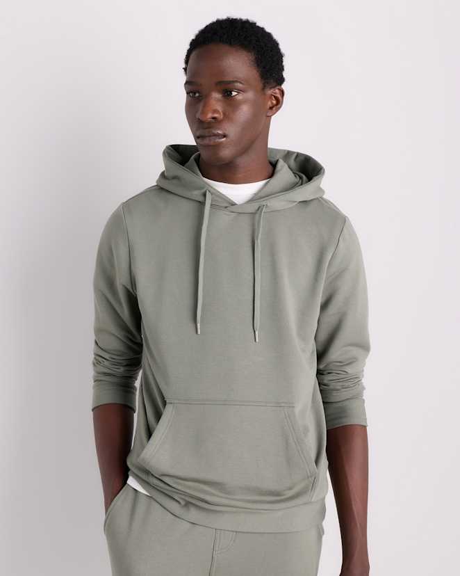 Smoked Thyme Green Supersoft Fleece Pullover Hoodie