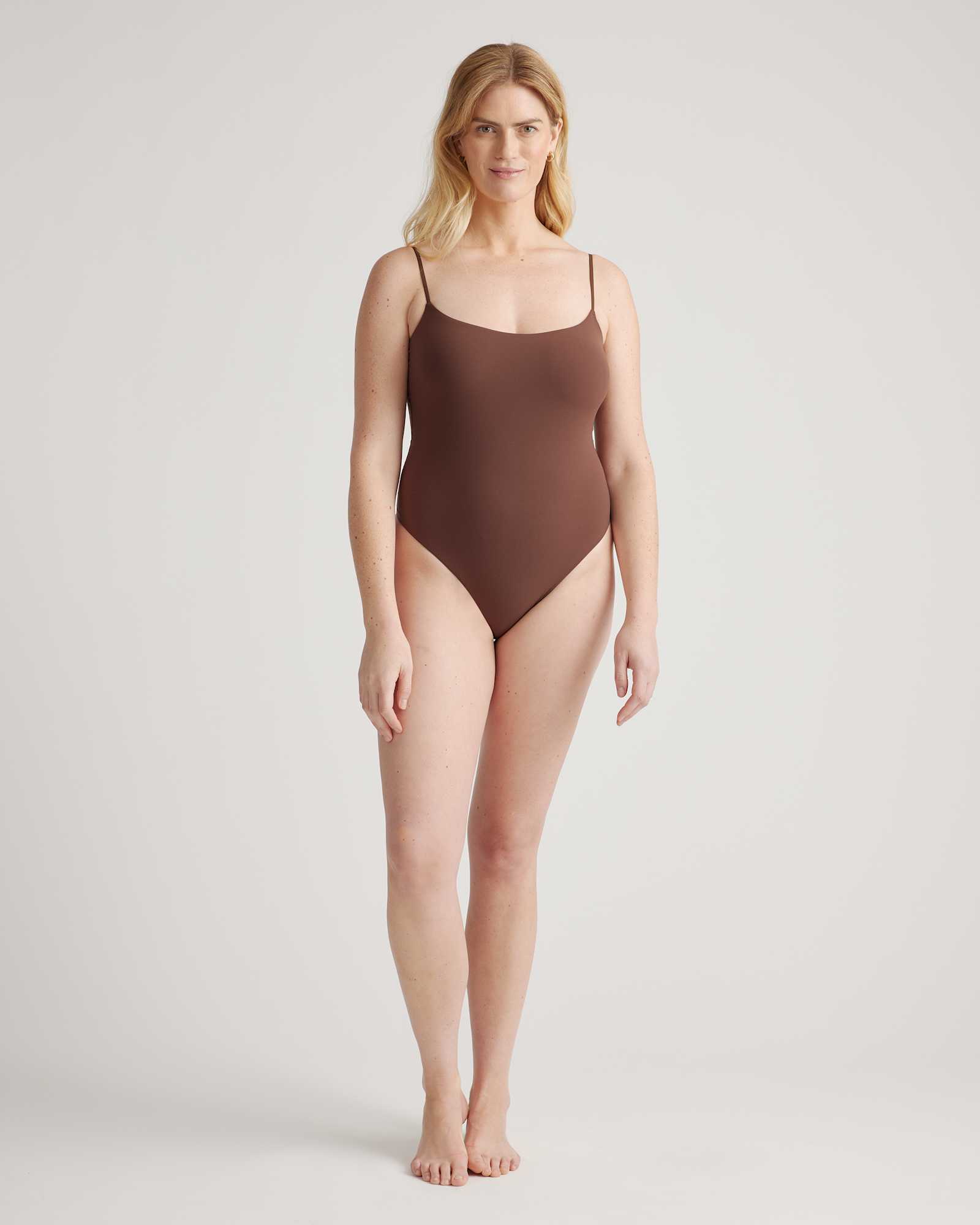 Cocoa Second Skin Scoop Neck Cami Bodysuit