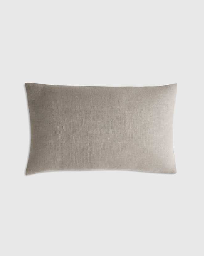 Warm Grey Luxe Linen Pillow Cover