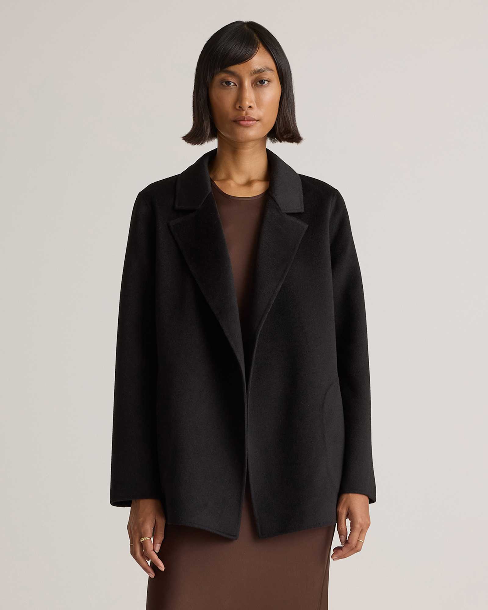 W-JKT-116-BLK 2420 EDITED 1 black 100% Mongolian Cashmere Double-Faced Open Blazer