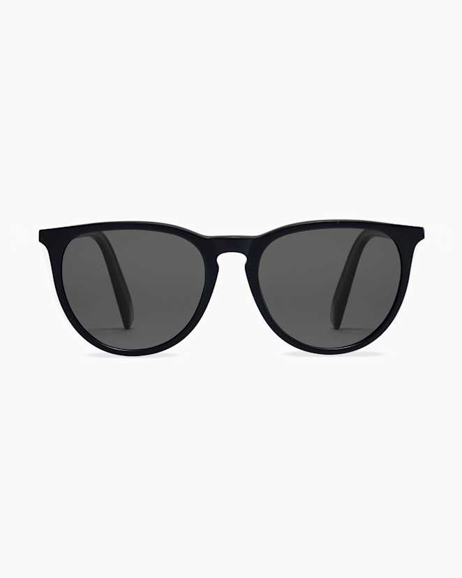 Black with Grey lens Emily Polarized Acetate Sunglasses