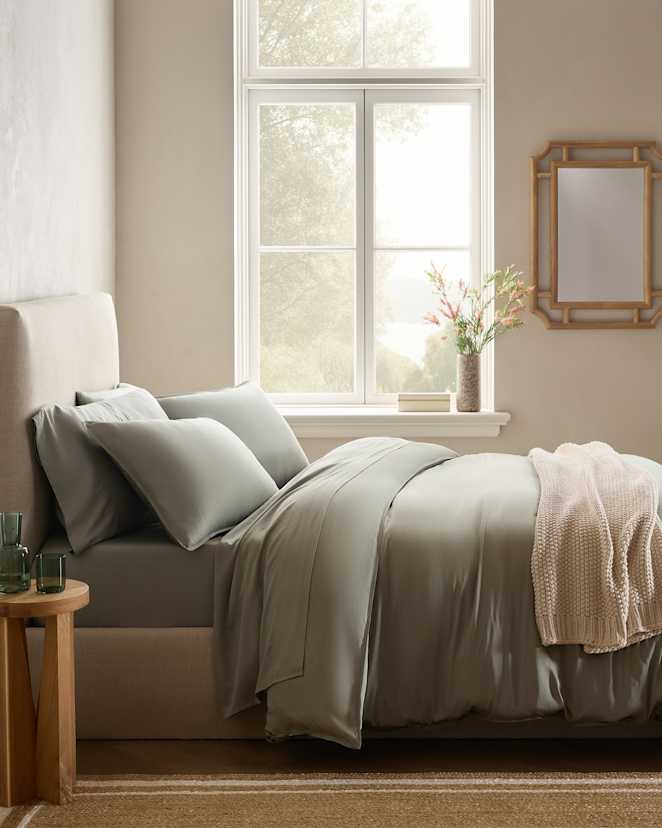 Sage Bamboo Duvet Cover