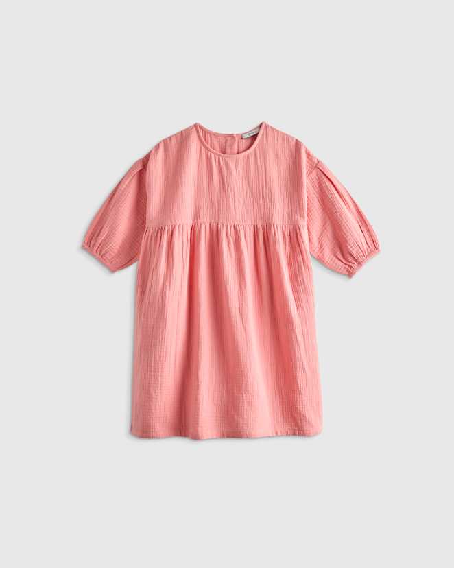 Coral Blush 100% Organic Cotton Gauze Dress