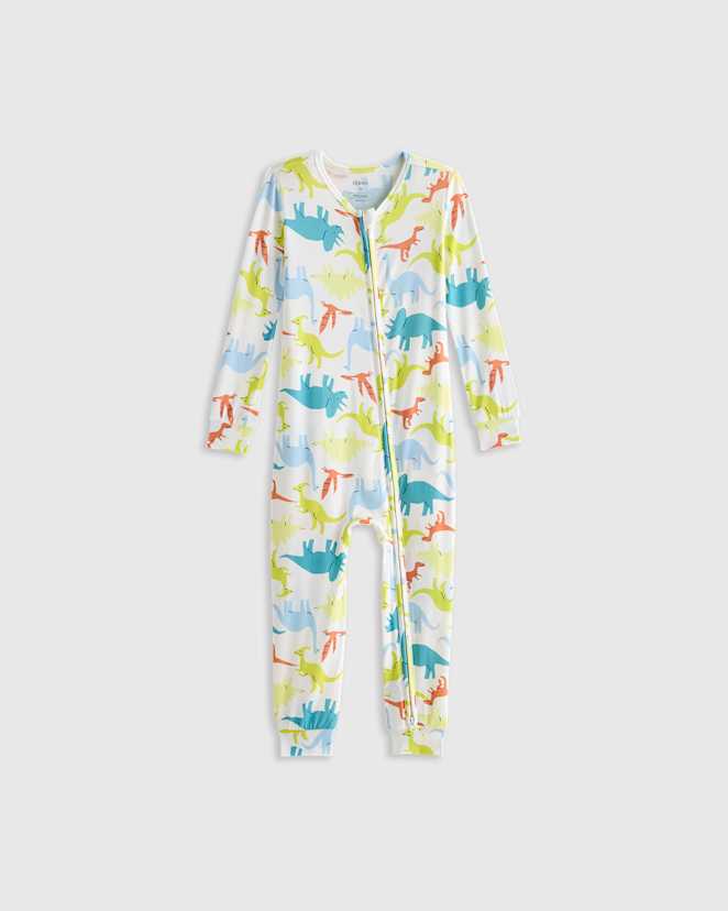 Colorful Dinos Bamboo One Piece Pajama
