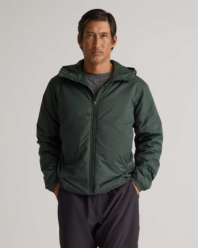 Verdant Pine Hybrid Insulated Lightweight Hooded Jacket