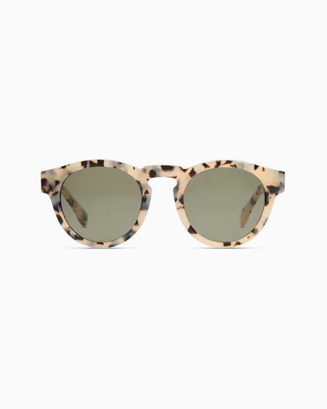 White Tortoise with Green lens Tuscon Polarized Acetate Sunglasses
