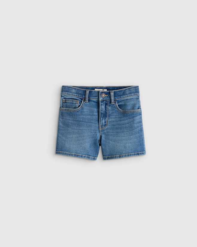 Medium Wash Girls Stretch Denim Short
