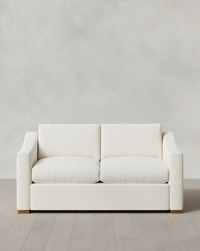 Snow Hollis Slope Arm Sofa in Performance Chenille Linen Blend