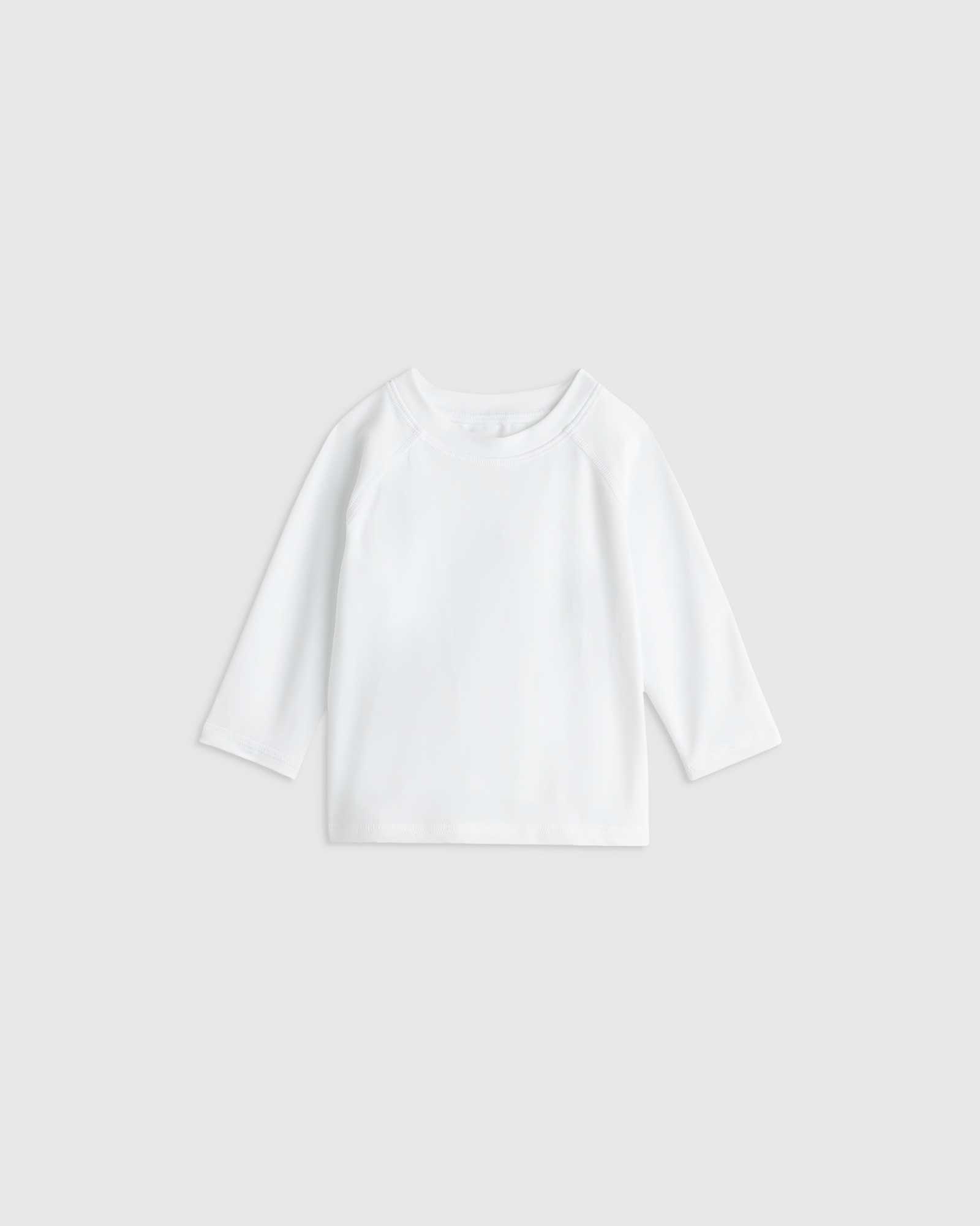 white Long Sleeve Raglan Rash Guard