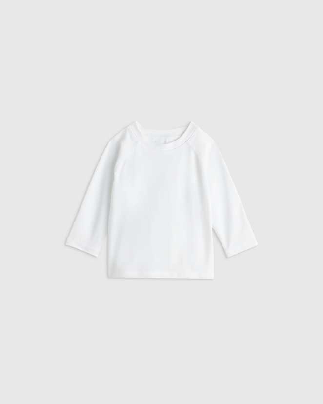 White Long Sleeve Raglan Rash Guard
