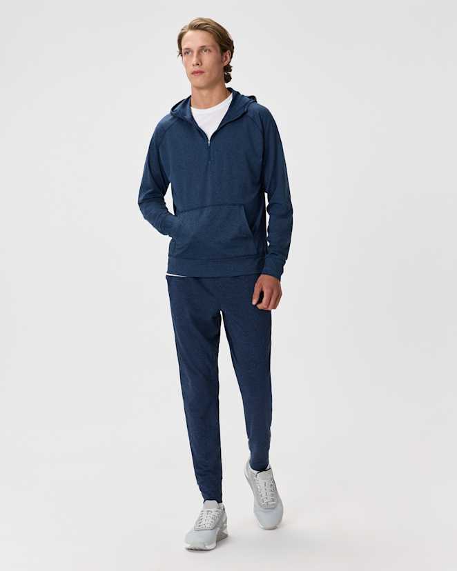Heather Navy Flowknit Performance Half-Zip Hoodie