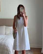 European Linen Tank Mini Dress White Victoria Schnider 4x5 Thumbnail