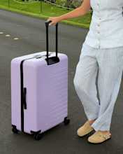 Large Check In Suitcase Lavender Ali Knutson 4x5