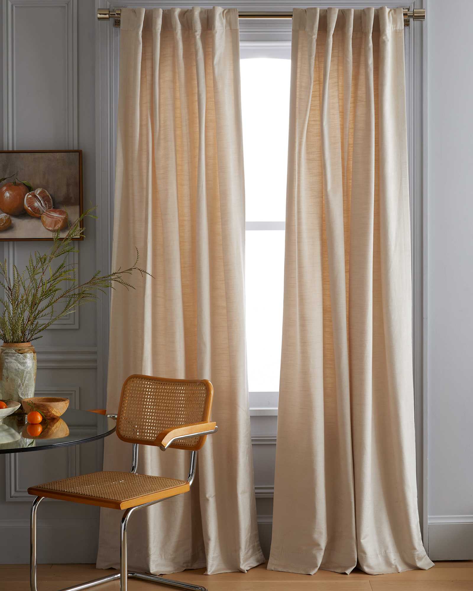 Champagne Luster Velvet Curtain