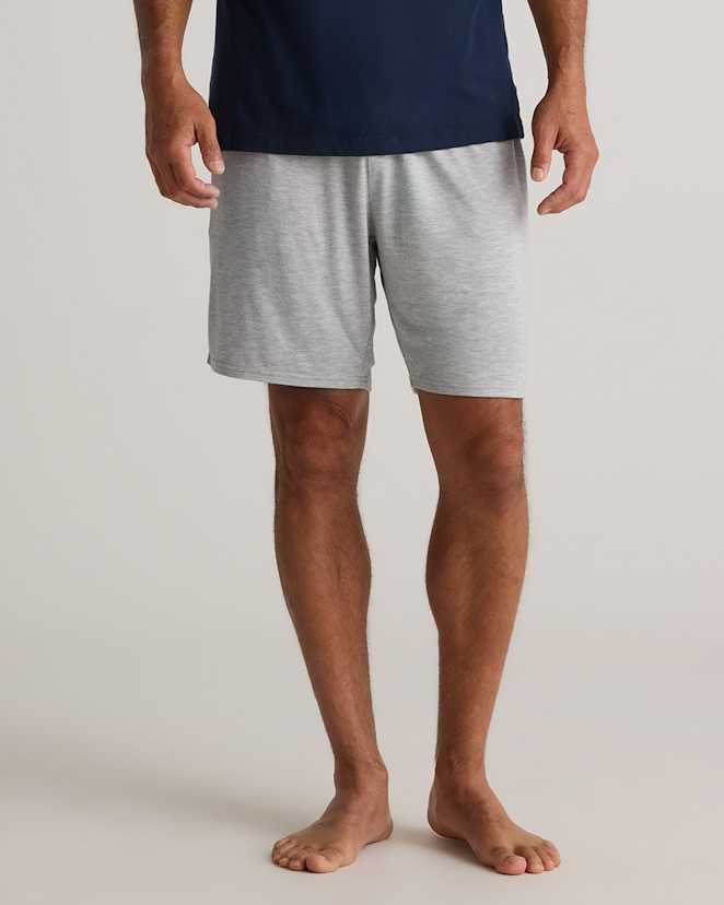 Heather Grey Bamboo Jersey Lounge Shorts