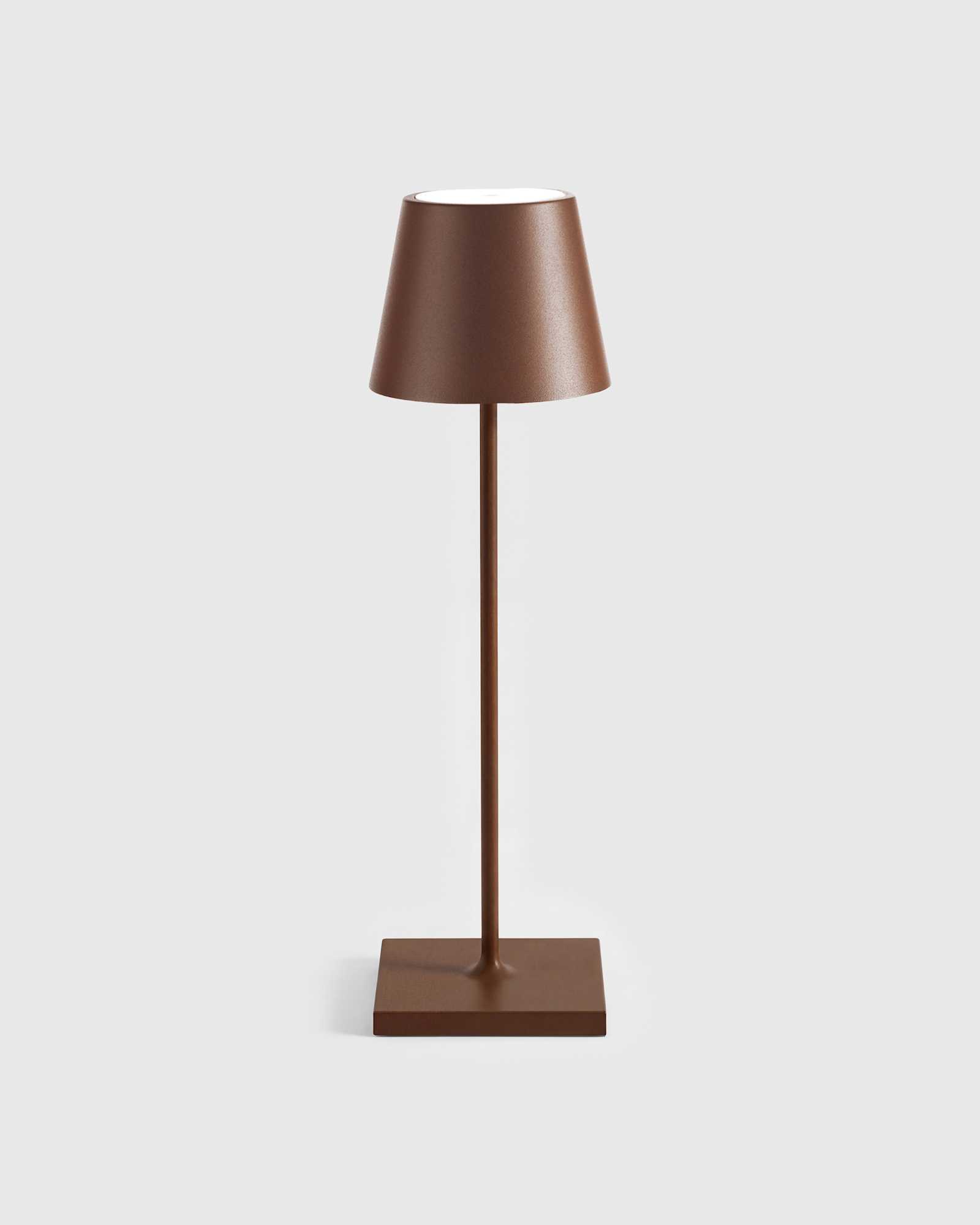 rust Poldina Pro Rechargeable Table Lamp by Zafferano