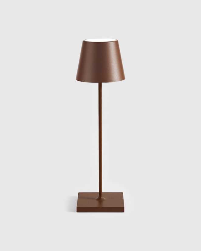 Rust Poldina Pro Rechargeable Table Lamp by Zafferano