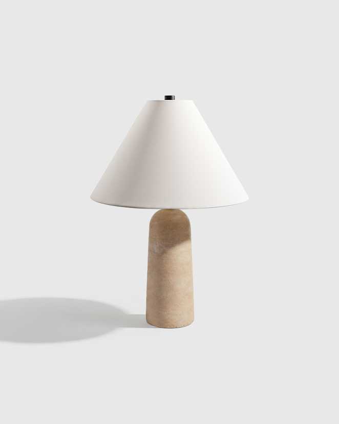 Beige Travertine Table Lamp
