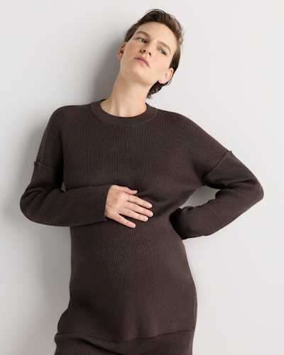 Cotton Cashmere Oversized Maternity Sweater