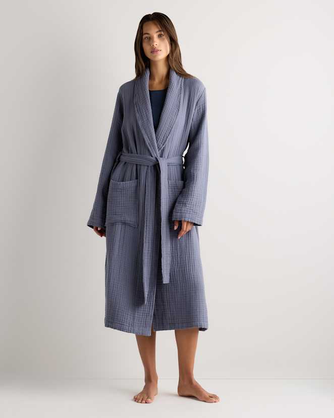 Mineral Women's Soft Layered Turkish Cotton Robe