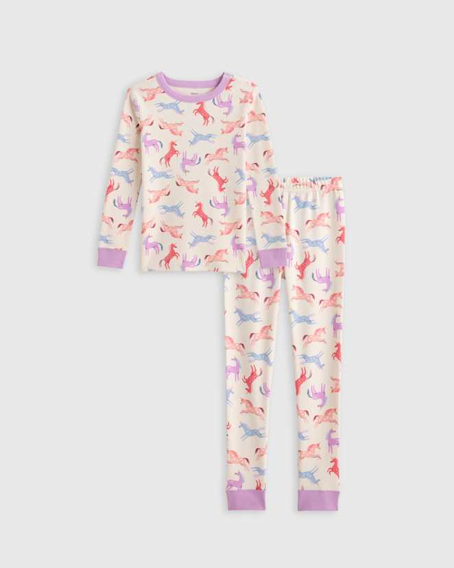 Unicorn 100% Organic Cotton Long Sleeve and Pant Pajama Set