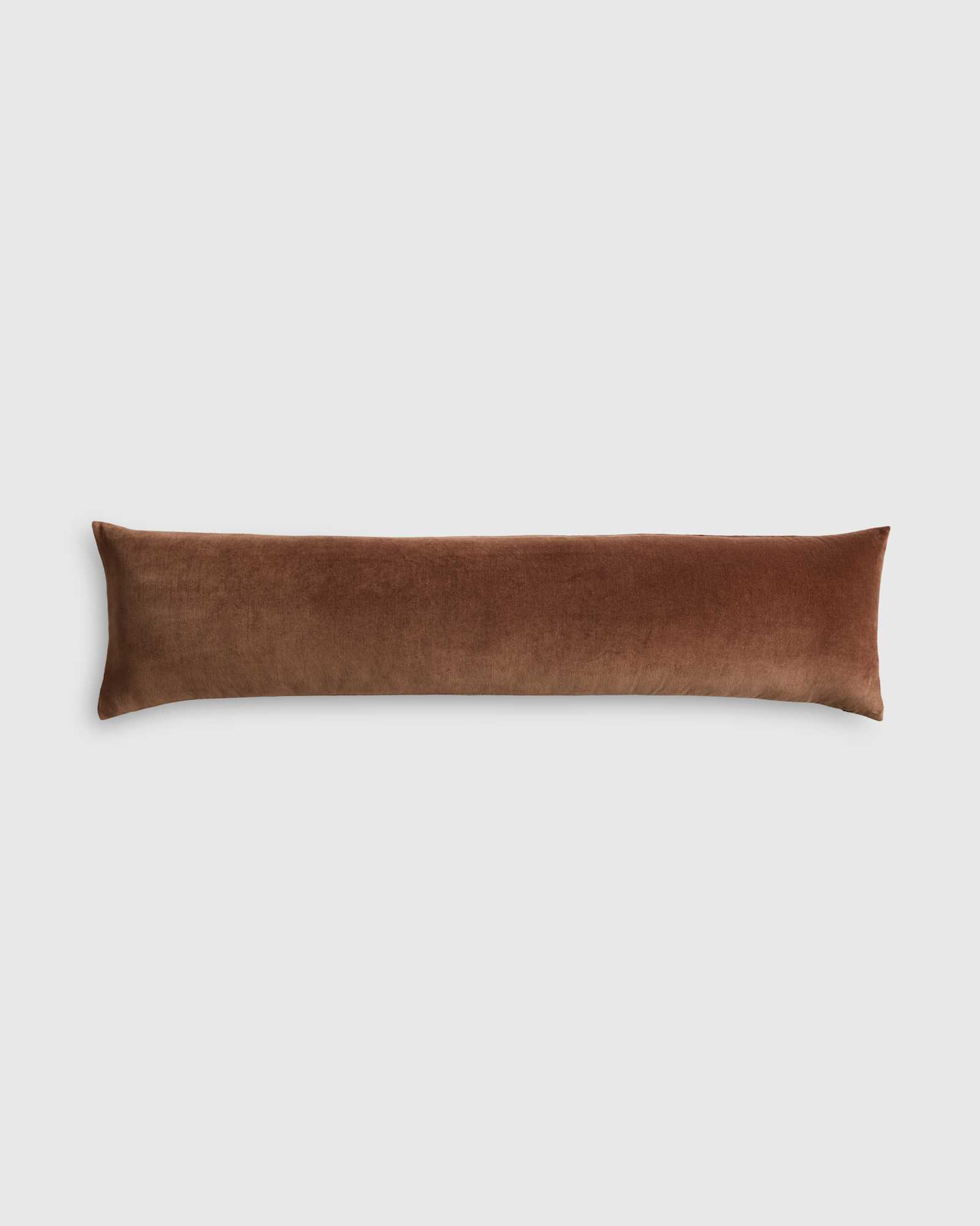 chestnut Cotton Velvet Oversized Lumbar Pillow Cover