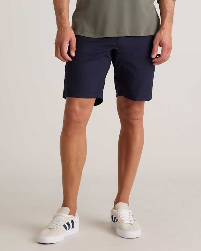 Deep Navy Organic Stretch Ripstop Shorts - 10"