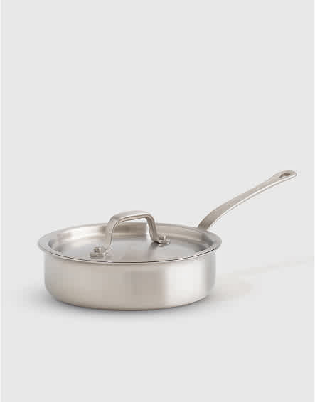 No Color Sauteuse de 2,8 L (3 pintes) en acier inoxydable à 5 plis