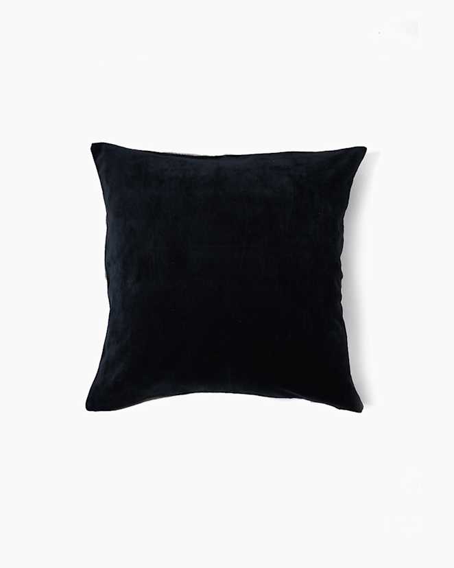 Charcoal Plush Velvet Pillow Cover