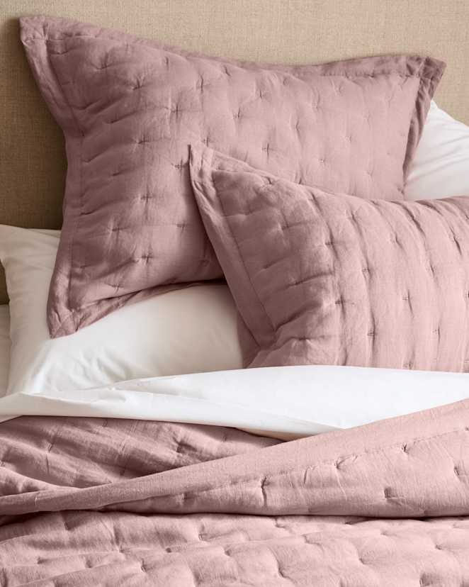 Dusty Mauve European Linen Dream Sham Set