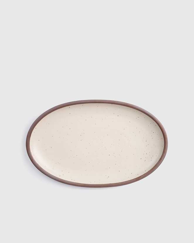 Panna Cotta Oval Serving Platter by East Fork