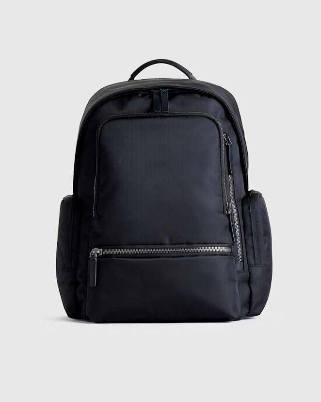 Black Voyage Nylon Commuter Backpack
