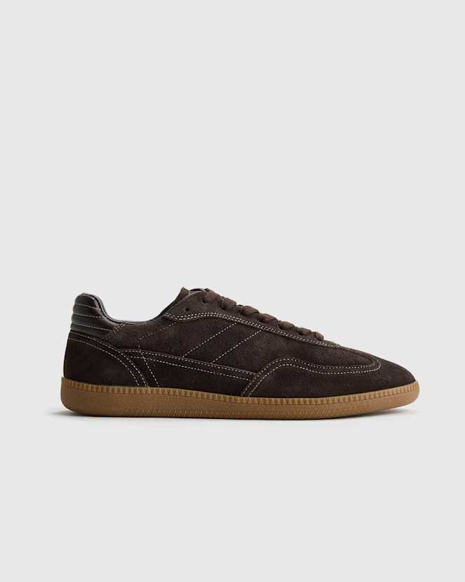 Coffee Bean Italian Suede Gum Sole Sneaker