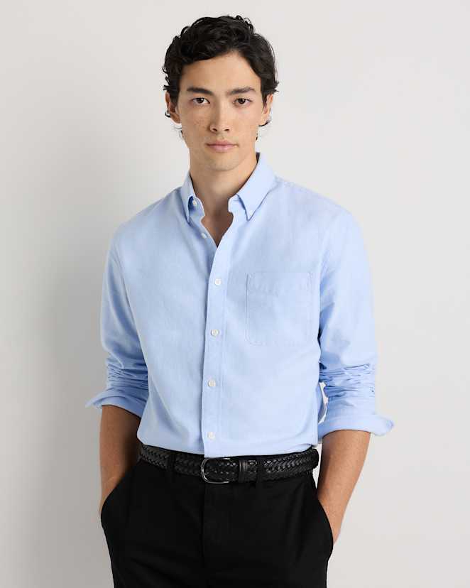 Pale Blue Chemise Oxford 100 % coton biologique
