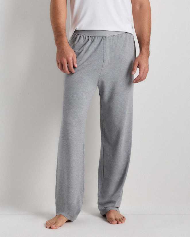 Heather Grey Bamboo Jersey Relaxed Lounge Pants