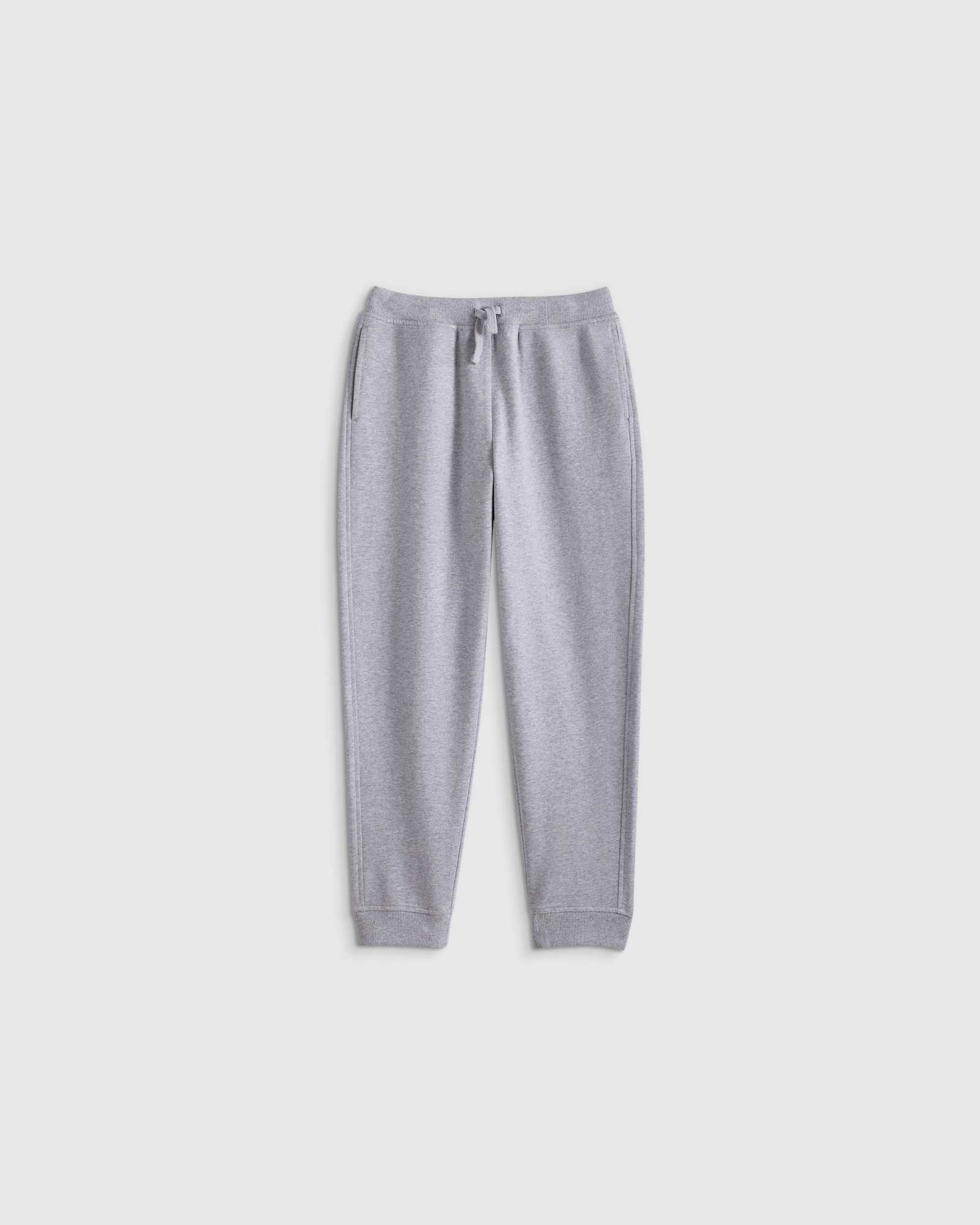 U--1046-HGRY-270 CROPPED Toddler heather-grey Organic Cotton French Terry Joggers