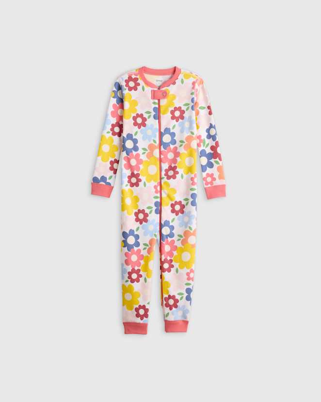 Pop Floral 100% Organic Cotton One Piece Pajama